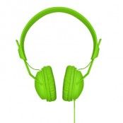 Hörlurar med mikrofon och svarsknapp - Grön