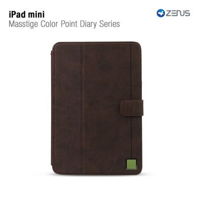 Zenus Masstige Color Point Folio till Apple iPAD mini (Black Choco)