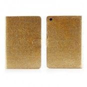 Glitter Plånboksfodral till iPad Mini - Guldfärgad