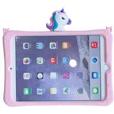 Trolsk Kids Case with strap - Cute Pink Unicorn (iPad mini 7/6)