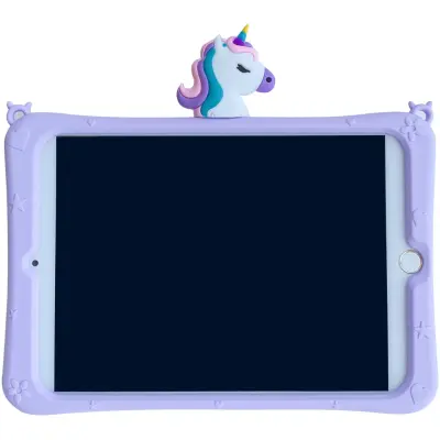 Trolsk Kids Case with strap - Cute Purple Unicorn (iPad mini 7/6)