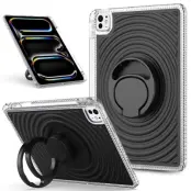 iPad Pro 11 (2025 / 2024) Skal Kickstand Wave Pattern - Svart