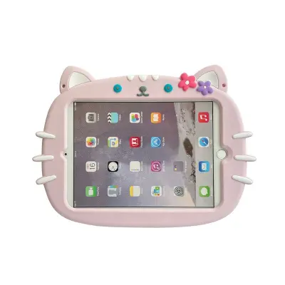 Trolsk Kids Case with strap - Pink Cat (iPad Pro 11 (2024-2025))