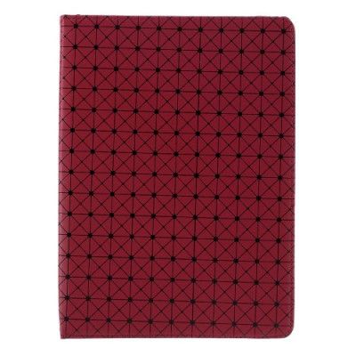Diagonal Grid Pattern Fodral till iPad Pro 9.7 - Röd