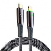 Dux Ducis K-IV USB-C Till Lightning 18 W Kabel 3M - Svart