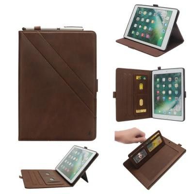 Fodral med Korthållare till iPad 9.7. Pro 9.7. Air / Air 2 - Brun