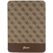 Guess iPad 10.9 (2022) Fodral 4G Stripe Allover - Brun