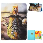 iPad 10.2 (2021/2020/2019) / Air 3 10.5 (2019) Fodral - Katt och tiger