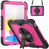 iPad 10.9"(2022)/iPad 11"(2025) Skal Drop-Proof - Rosa/Svart