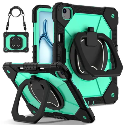 iPad Air 13(2025/2024) Mobilskal Kickstand - Svart/Mintgrön