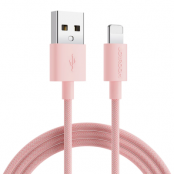 Joyroom USB-A Till Lightning Kabel 1m - Rosa