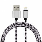 Lightning USB Kabel 2M för iPhone & iPad i Nylonfiber