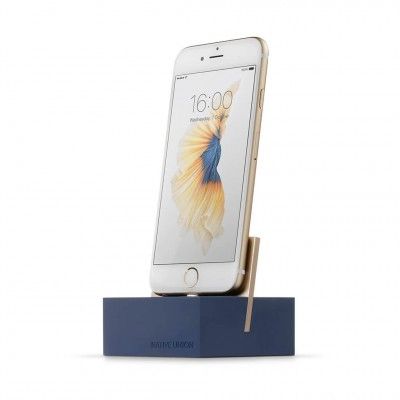 Native Union Lightning dock till iPhone & iPad - Blå/Guld