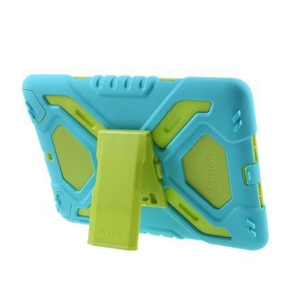 PEPKOO Spider Skal + Skärmskydd för iPad 9.7 2017/2018 - Grön - Blå