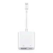 SiGN Lightning&USB Kamera Adapter 5V 1A - Vit