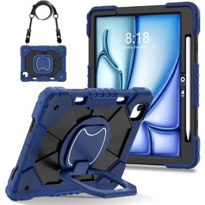 Trolsk Blått Skal med Rem (iPad Air 11 (2024-2025))