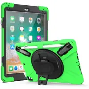 Trolsk Combo Case with Handy Strap (iPad 9,7) - Militärgrön