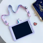 Trolsk Kids Case with strap - Cute Purple Unicorn (iPad 11/iPad 10,9 (2022))