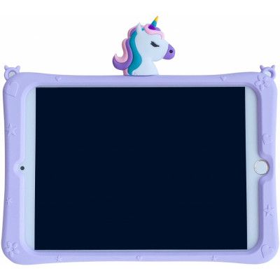 Trolsk Kids Case with strap - Cute Purple Unicorn (iPad 9,7)