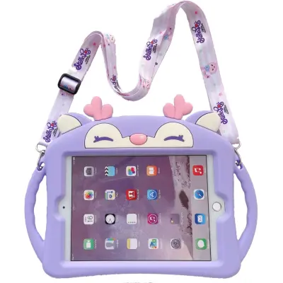 Trolsk Kids Case with strap - Purple Deer (iPad 10,2)