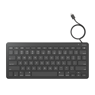 Zagg Lightning Keyboard Wired Lightning Nordic Black