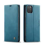 CASEME 013 Flip Plånboksfodral Konstläder iPhone 11 Pro Max Blå