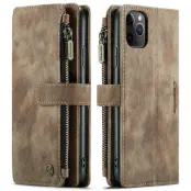 CASEME Konstläder Plånboksfodral för iPhone 11 Pro Max med Rem - Brun