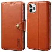 DENIOR iPhone 11 Pro Max Fodral Äkta Läder Brun