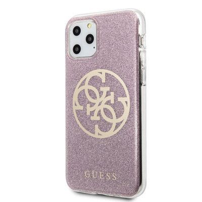 Guess Glitter Case - 4G Logo (iPhone 11 Pro Max) - Grön