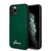 Guess iPhone 11 Pro Max skal Mörk Grön Croco Collection
