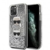 Karl Lagerfeld Skal iPhone 11 Pro Max Glitter Karl Choupette - Silver