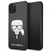 Karl Lagerfeld iPhone 11 Pro Max skal Glitter Karl`s Head Svart