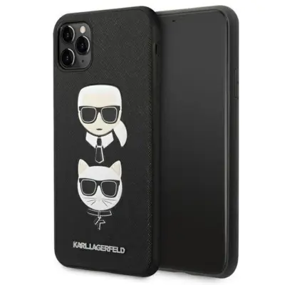 Karl Lagerfeld iPhone 11 Pro Max Skal Saffiano Ikonik Karl&Choupette Head