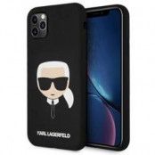 Karl Lagerfeld Skal iPhone 11 Pro Max Silicone Karl`s Head - Svart
