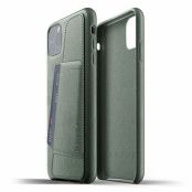 Mujjo Full Leather Wallet Case för iPhone 11 Pro Max - Slate Green