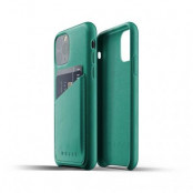 Mujjo Full Leather Wallet Case till iPhone 11 Pro Max - Alpinegrön