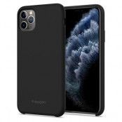 Spigen Silicone Fit iPhone 11 Pro Max Svart