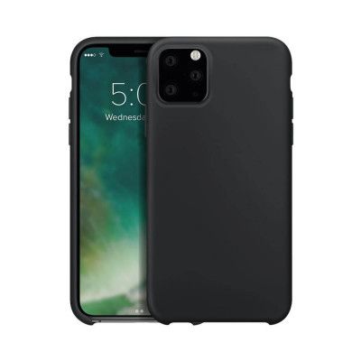 XQISIT Silikon Skal till iPhone 11 Pro Max - Svart
