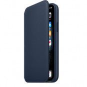 Apple iPhone 11 Pro Läderskal Folio Original - Deep Sea Blue
