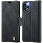 AUTSPACE iPhone 11 Pro Fodral Retro Konstläder - Svart