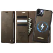 CASEME C49 iPhone 11 Pro Skal MagSafe RFID Läder Kaffe