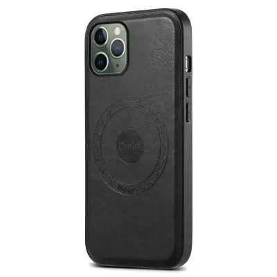 DENIOR iPhone 11 Pro Skal PU Läder Med Magnet Svart