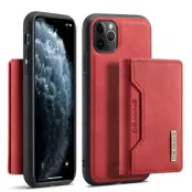 DG.MING M2 Series Anti-Fall Wallet Case för iPhone 11 Pro - Röd