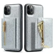 DG.MING M3 Series iPhone 11 Pro Skal Glitter PU Läder Silver