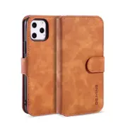DG.MING Retro Wallet Läderfodral för iPhone 11 Pro - Brun