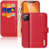Dux Ducis Hivo Äkta Läder Plånboksfodral iPhone 11 Pro - Röd
