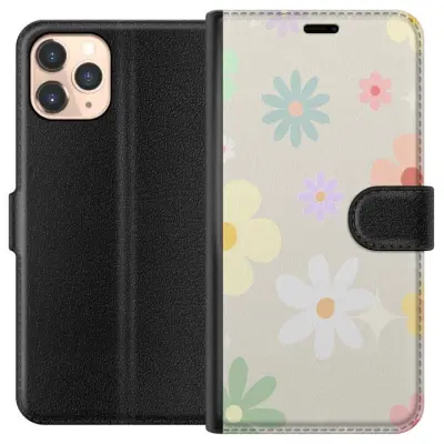 Plånboksfodral till Apple iPhone 11 Pro med fejdande blommor