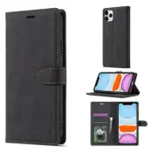 FORWENW F1 Series iPhone 11 Pro Plånboksfodral Konstläder - Svart