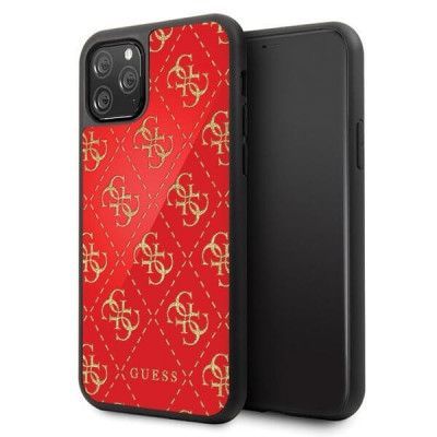 Guess 4G Double Layer Glitter Skal iPhone 11 Pro - Röd