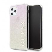 Guess Skal iPhone 11 Pro Gradient Glitter - Rosa Guld